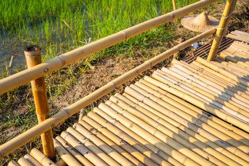 walkway home made from bamboo