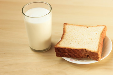 Bread, milk, eggs and fruit