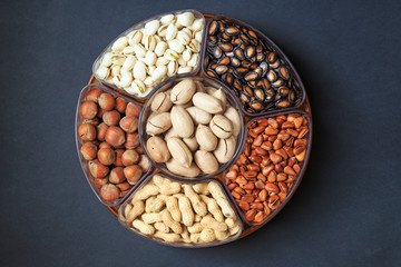 A variety of delicious dried fruits