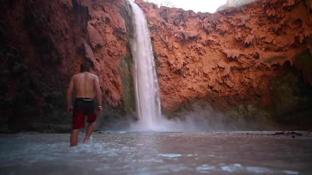 Havasupai looking at mooney falls.