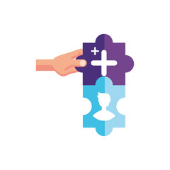 Obraz premium hand with male user account and add symbol