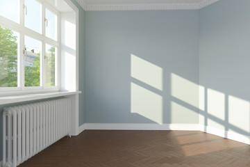 Fototapeta premium 3d render - empty scandinavian room