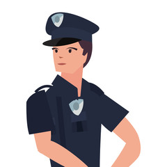 policeman character uniform
