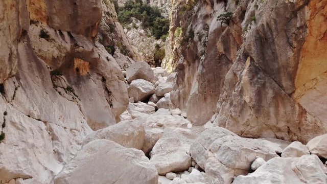 Sardinia nature drone shot, beaches and mountaine