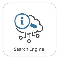 Simple Search Engine Vector Icon