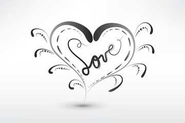 Love heart vector image
