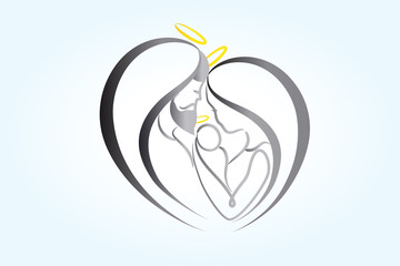 Holy family symbol logo