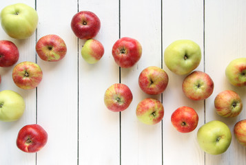 Apfel Äpfel Hintergrund Welle Tisch Brett 