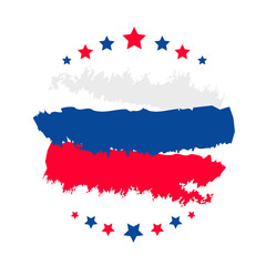 Fototapeta premium Happy Russia Day template banner for tex