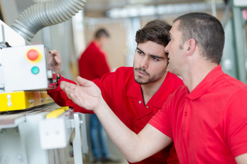 workers machine operating