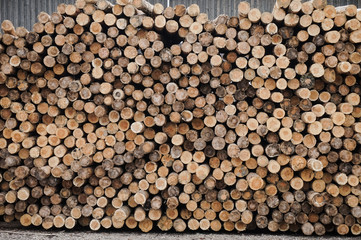Chopped wood, woodpile, firewood - sawmill