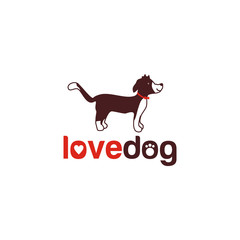 Dog icon logo design vector template