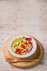 チョップドサラダ Beautiful and colorful chopped salad