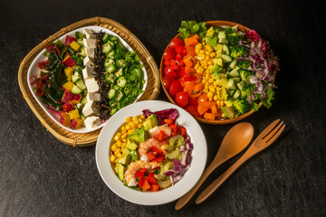 チョップドサラダ Beautiful and colorful chopped salad