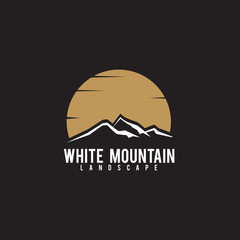 Mountain icon logo design vector template