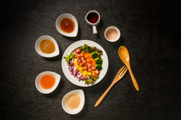 チョップドサラダ Beautiful and colorful chopped salad