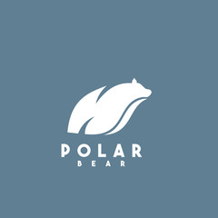 Polar bear icon logo design vector template