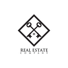 Real estate logo design vector template