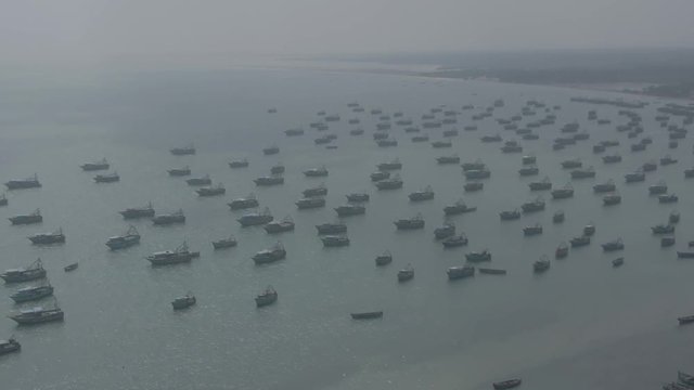 Rameswaram Pamban bridge, India, 4k aerial ugraded/raw