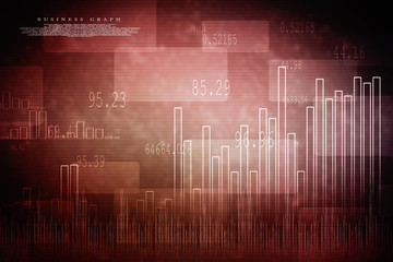 2d rendering Stock market online business concept. business Graph