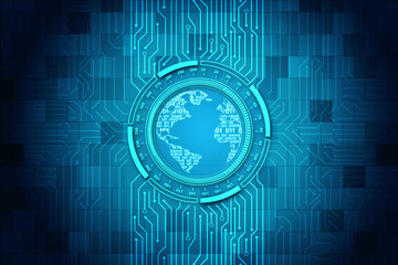 Obraz premium 2d illustration world map abstract background