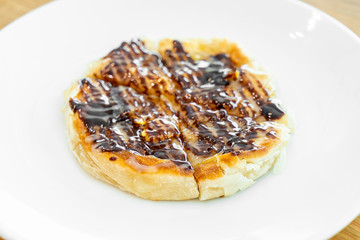 roti with chocolate sauce