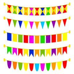 Colorful cartoon holiday flags