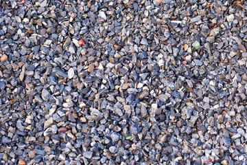 Gray gravel stone floor texture background