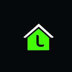 L letter real estate icon logo vector