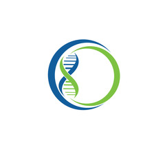 DNA strand symbol. Isolated on white background