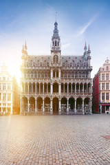 Fototapeta premium Building called the King House or the Maison du Roi or the Museum of the City of Brussels on the main square Grand Place in Brussels, Belgium