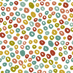 Seamless dots vector pattern, handdrawn lovely doodle background, great for invitations, textiles, backgrounds, banners or wallpapers - Vektorgrafik 