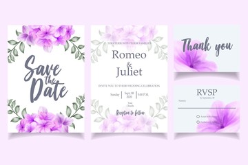 beautiful watercolor floral pattern flower background invitation