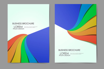 Business brochure template layout.  Flyer design in A4 size. Vector