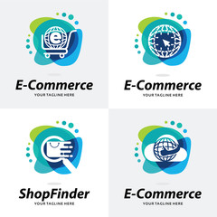 Collection of E-Commerce Shop Logo Template Design Template