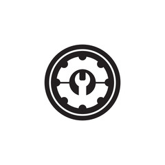 Gear machine icon logo design vector template