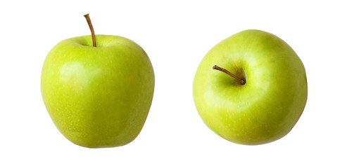 Set of green apples