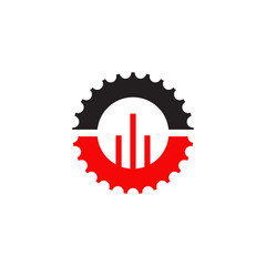 Gear machine icon logo design vector template