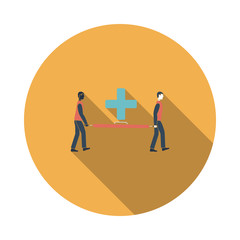 Soccer Medical Staff Carrying Stretcher Icon