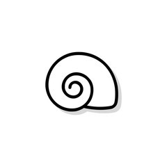 Cute snail shell logo icon