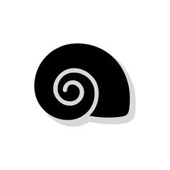 Cute snail shell logo icon