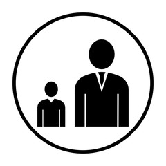 Man Boss With Subordinate Icon