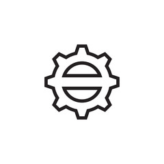 Obraz premium Gear machine icon logo design vector template