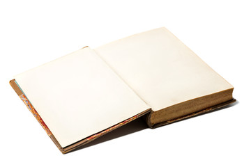 opened antique book