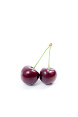 Sweet cherry isolated on a white background..