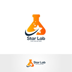 star lab logo designs concept, lab logo creative symbol