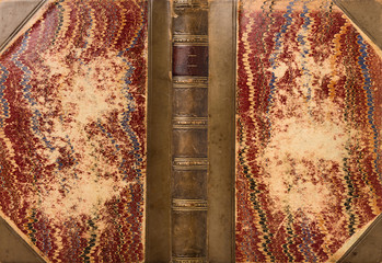 antique leather bound book