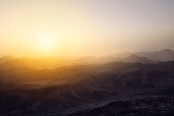 Amazing Sunrise at Sinai Mountain, Egypt 