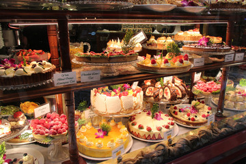 Naklejka premium cakes in a pastry in melbourne (australia) 