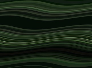 very dark green, dark olive green and dark slate gray colored abstract waves background can be used for graphic illustration, wallpaper, presentation or texture